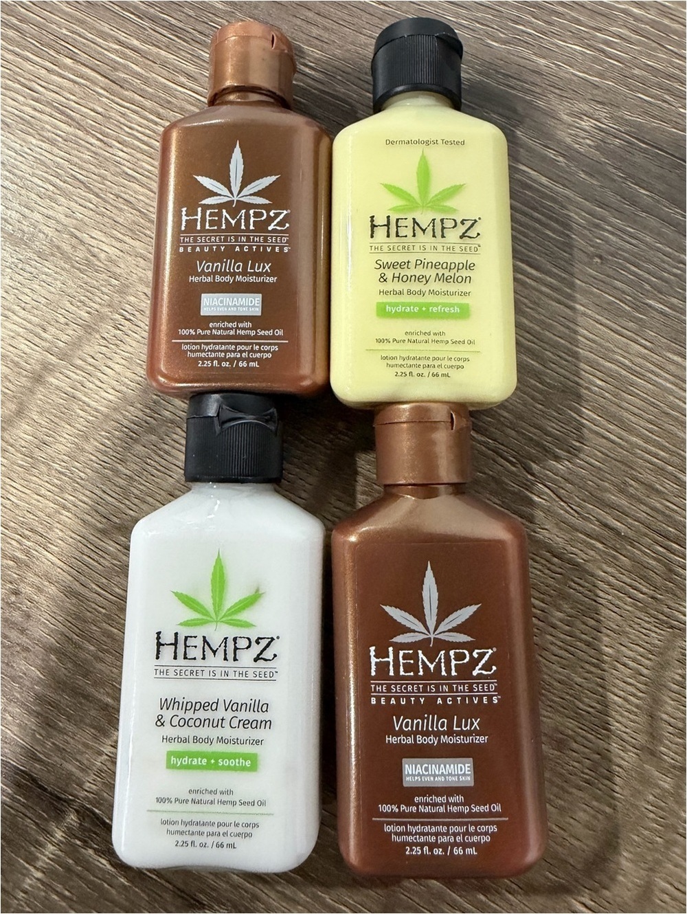 Hempz 4-Piece Bundle - Herbal Body Moisturizer NEW